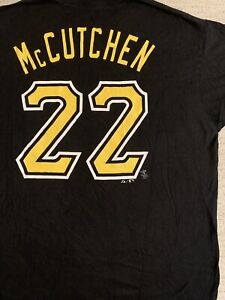 Pittsburgh Pirates Majestic Andrew Mccutchen T-shirt Mens Large Black