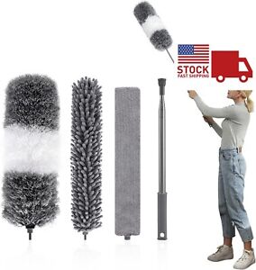 4 PCS Microfiber Dusting Duster Soft Feather Brush Household Cleaning Dust Tool