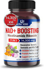 NAD+ Boosting Supplement 14,300 Mg NR with Resveratrol Quercetin Milk Thistle