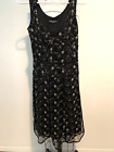 Vintage Iconic Betsey Johnson New York 90's Black Mesh Lace Slip Dress-  P