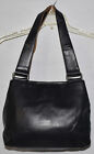 Vintage Sag Harbor Black Leather Purse Handbag Shoulder Bag Silver-Tone Hardware