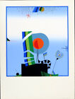 Ernst Wild Abstract Op Art Signed Silkscreen Art Print 31-1/2 x 23-1/2