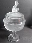 GILLINDER WESTWARD HO  TALL COVERED COMPOTE    TRI-MOLD