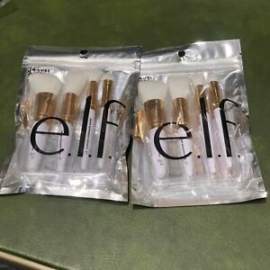 2 Elf 4 Piece Travel Makeup Brush Kit Set #84110 Angled Highlighter Eyeshadow