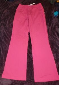 Urbane Womens Ultimate Alexis Elastic Waist Scrub Pants XSM Berry Pink 9306