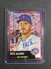 2022 Topps Chrome Platinum Pete Alonso Red Toile Refractor Auto /5 Mets