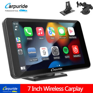 Carpuride 7In Wireless Apple Carplay Radio Car Stereo Touch Screen Android Auto