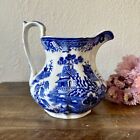 Vintage Mason's Ironstone Milk/Water Pitcher, Blue And White Pitcher