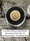 Old Rare Vintage Antique Civil War Relic Officer Staff Vest Button Farmville VA.