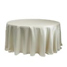 120 Inch Round L'Amour Tablecloth, Silky Tableclothes for Parties and Events