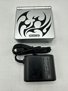 New ListingNintendo Game Boy Advance GBA SP Tribal Limited Edition - Silver With Charger