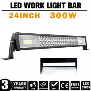 24inch 300W LED Work Light Bar Spot Flood Combo Fog Lamp SUV 4WD UTV ATV 22