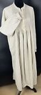 LL Bean Vintage Women's Nightgown Dobby Cotton Flannel Long Vtg  Pintucks Sz M