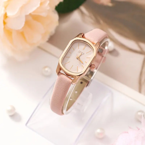 Ladies Square Roman Numeral Luxury Vintage Fashion Quartz Watch Fancy Pink Gift