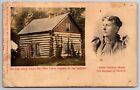 Arnolds Park Iowa~Abbie Gardner Sharp Log Cabin~Indians~c1905 Postcard