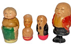 Lot 4 Celluloid Character Roly Poly Character Figures Wobble Toy