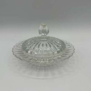Clear Glass Round Domed Butter dish