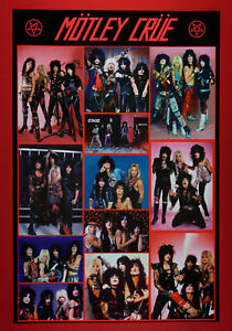 Motley Crue Vince Neil Nikki Sixx Tommy Lee Mick Mars Collage Poster 24X36  MCC1