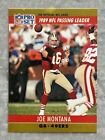 1990 Pro Set JOE MONTANA 49ers Pass Leader Wrong Back Error NFL Football Card #8