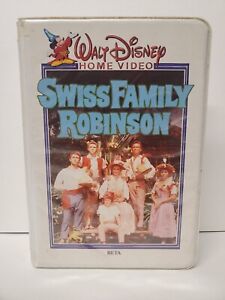 Swiss Family Robinson Betamax Tape Beta Not VHS Disney White Clamshell