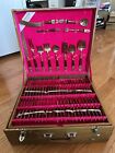 Thai 156 pc Rosewood Bronze Service Set for 12 in Custom Wood Case