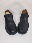 Clarks Collection Mens 9.5  9 1/2 Black leather Soft Cushion Slip On Dress Shoes