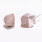 925 Sterling Silver Stud Earrings, Natural Raw Gemstone Fashion Jewelry RSSE56
