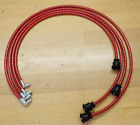 Ford 8N 2N 9N Red Deluxe Cloth Covered Spark Plug Wire Set Early Model 1939-1950