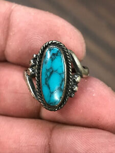 bell trading post sterling silver and turquoise ring size 6
