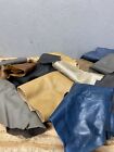 2+ lb Bag Upholstery Leather Scrap Mixed Colors, Cowhide Remnants, Top Grain