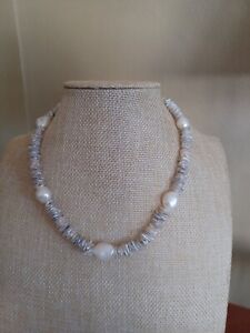 Vintage Stacked Keshi And Baroque Pearl Necklace 17