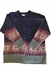 Vintage Rosanna 100% Wool Cardigan Sweater Fairisle - Womens Plus 2X