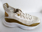 Under Armour Sneaker Women 8.5 Youth 7Y Steph Curry 8 Golden Flow White Gold