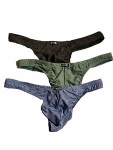 IKingsky Men’s Thong Underwear Lot Of 3 Size Medium Modal Blend