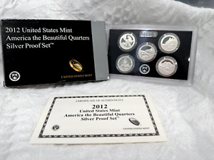 2012-S Silver Quarter Proof Set America the Beautiful US Mint Box COA OGP