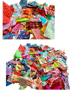 Crazy Quilters Fab COTTON Fabric Mix ~ Squares, Strips & Scraps in Quart Baggie