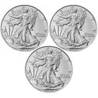 Lot of 3 - 2024 American Silver Eagle $1 Coin 1 oz .999 Fine Silver BU