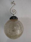 Vintage Antique Kugel Style Crackle Glass Christmas Ornament Heavy 3