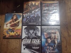 Wonder Woman, Thor, GI Joe, Star Trek, Enders Game DVD Lot of 5