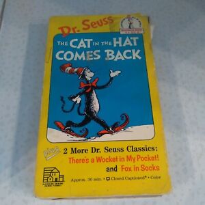 Dr. Suess The Cat in the Hat Comes Back (Random House, 1989) VHS tape See Pics