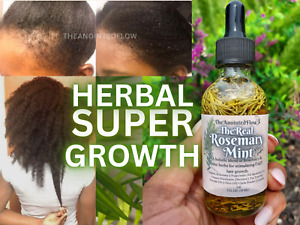Organic Rosemary Mint Scalp & Hair Growth Strengthening Chebe Oil Miracle Drops