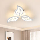 Modern Acrylic Ceiling Light 28W Leaf Shape Bedroom White Pendant Light