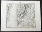 1835 Thiers Original Antique Map of Battle of Rivoli, Veronese, Lake Garda Italy