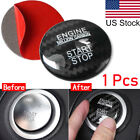 For Mercedes-Benz Glossy Soft Carbon Fiber Black Engine Start Stop Button Cover