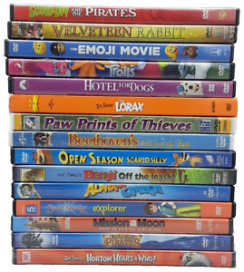 Lot Kids Childrens DVD Movies Shows Scooby-Doo Hotel for Dogs The Emoji Movie