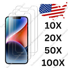 Wholesale Lot Tempered Glass Screen Protector For iPhone 14 13 12 11 XR XS X 8 7