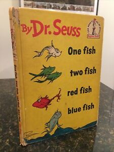 One Fish Two Fish Red Fish Blue Fish, Dr. Seuss 1st Edition/Book Club, 1960