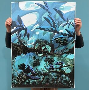 Kilian Eng EXPEDITION TO THE SURFACE Poster Forest Kingdom SIGNED XL Print x/20