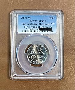 2019 W MS 66 Texas San Antonio Missions West Point PCGS First Week of Discovery