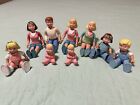 Vintage 1993-94 Fisher Price Loving Family Lot of 9 dad mom daughter twins